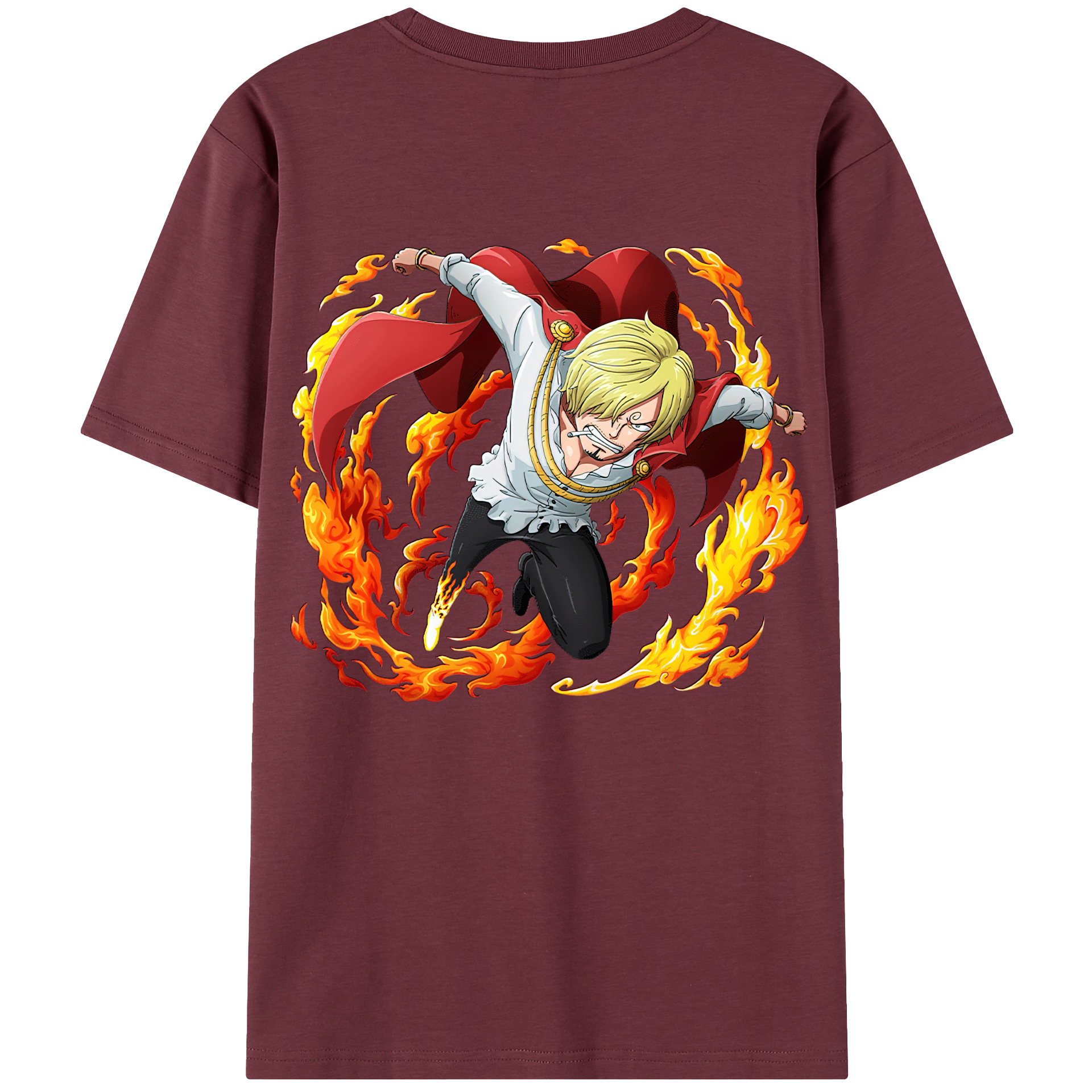 ワンピース サンジ ONE PIECE Sanji 綿100％半袖Tシャツ（背面プリント）
